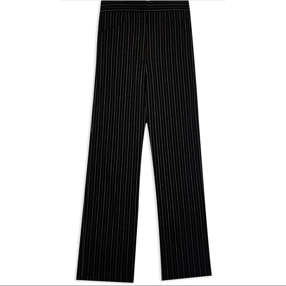 Topshop Pinstripe Straight Leg Bengaline Pants - Picture 4 of 4